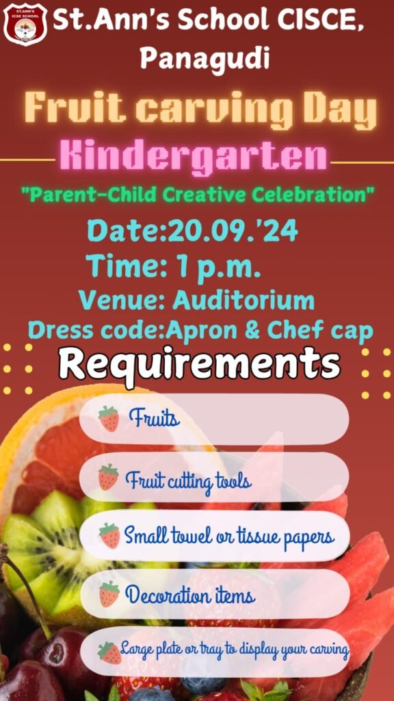 Fruit Carving Day for Kindergarten