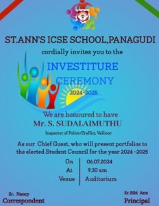 Read more about the article Investiture Ceremony