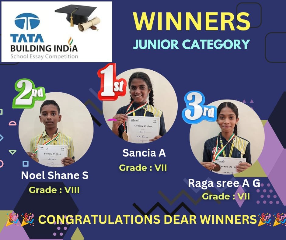 TATA BUILDING COMPETITION WINNERS JUNIOR