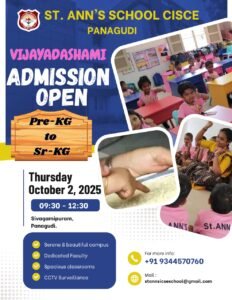 Read more about the article VIJAYADASHAMI ADMISSION OPEN 2025-2026